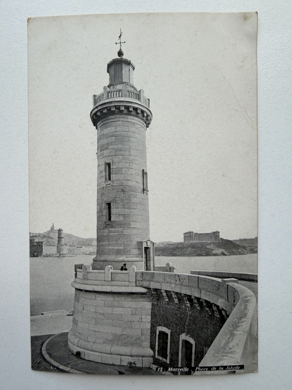 c1905 Marseille Phare de la Joliette Lighthouse Aqua Photo Antique Postcard