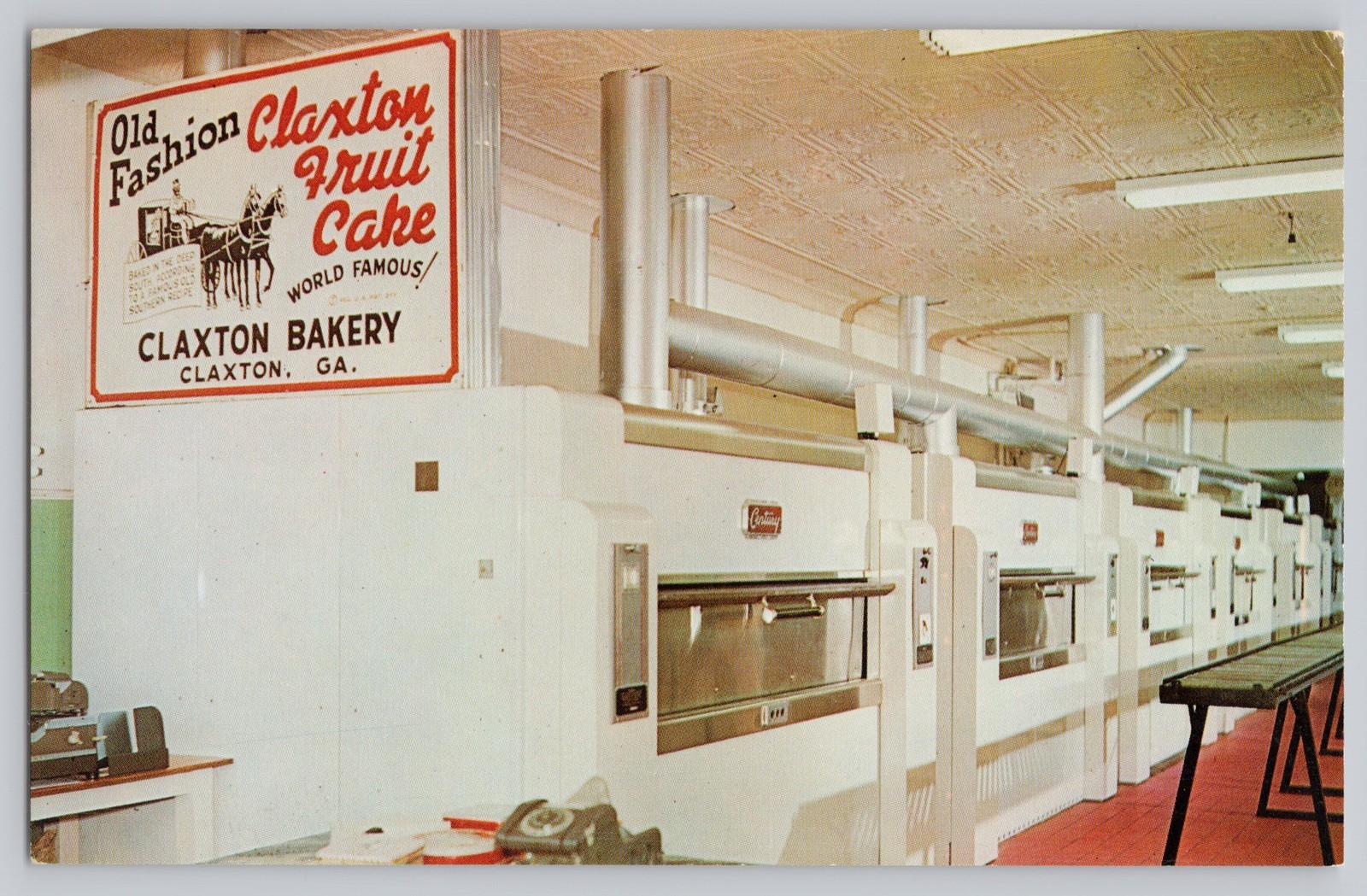 Vintage Claxton Bakery Fruit Cake Factory Postcard Claxton Georgia GA Unposted Vintage Claxton Bakery Fruit Cake Factory Postcard Claxton Georgia GA Unposted