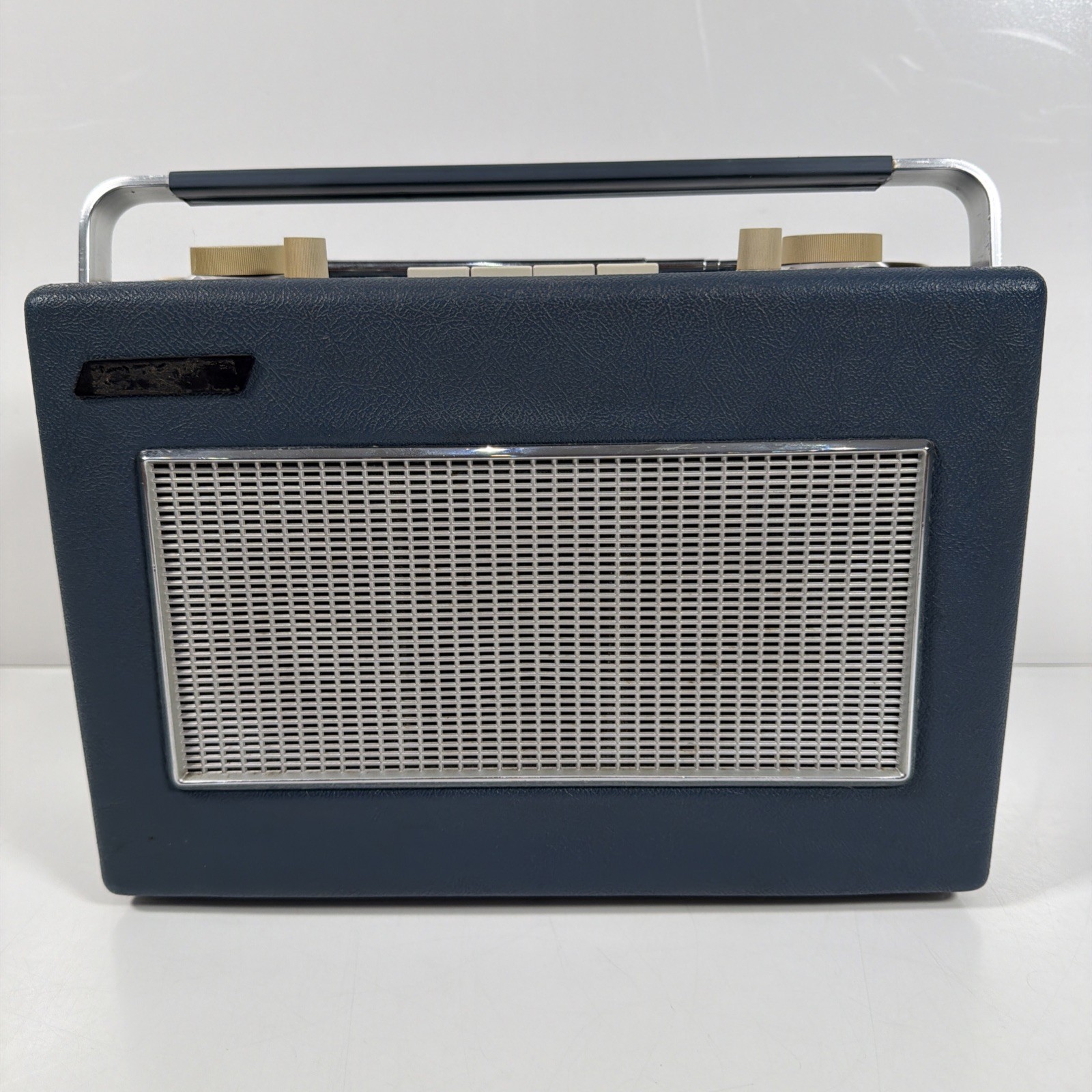 Hacker RP25 Sovereign II Transistor Radio 1970\'s Blue Vintage Tested & Working.