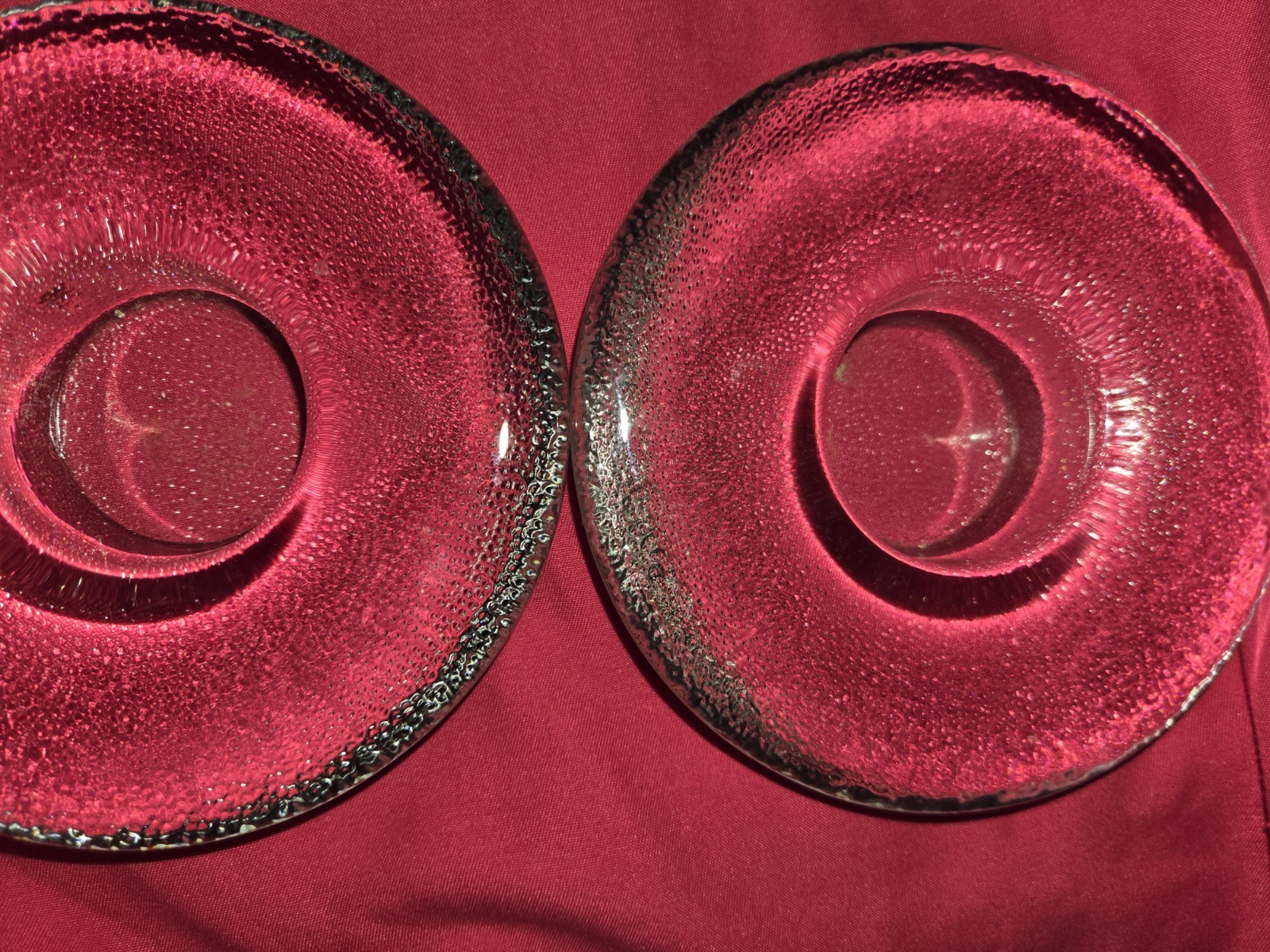Set of 2 Iittala Nappi Markku Salo Designed Glass Tealight Candle Holders Set of 2 Iittala Nappi Markku Salo Designed Glass Tealight Candle Holders