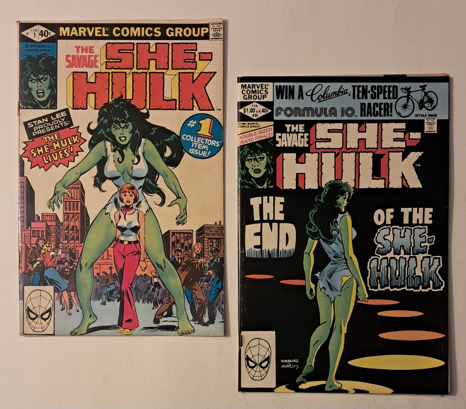 She-Hulk # 1 & 25 (1st app & origin of The She-Hulk/Last Issue) 1980
