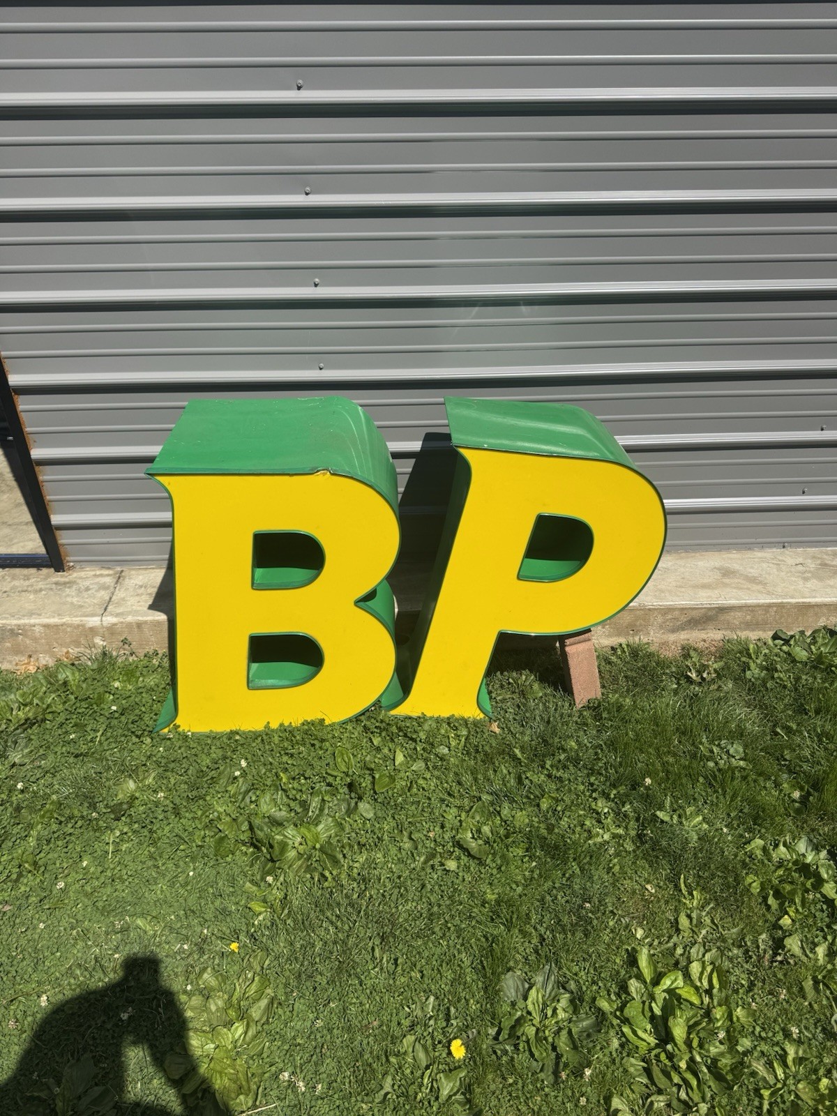Original Vintage BP Gas Station Channel Letters 32”x 18” British Petroleum Sign