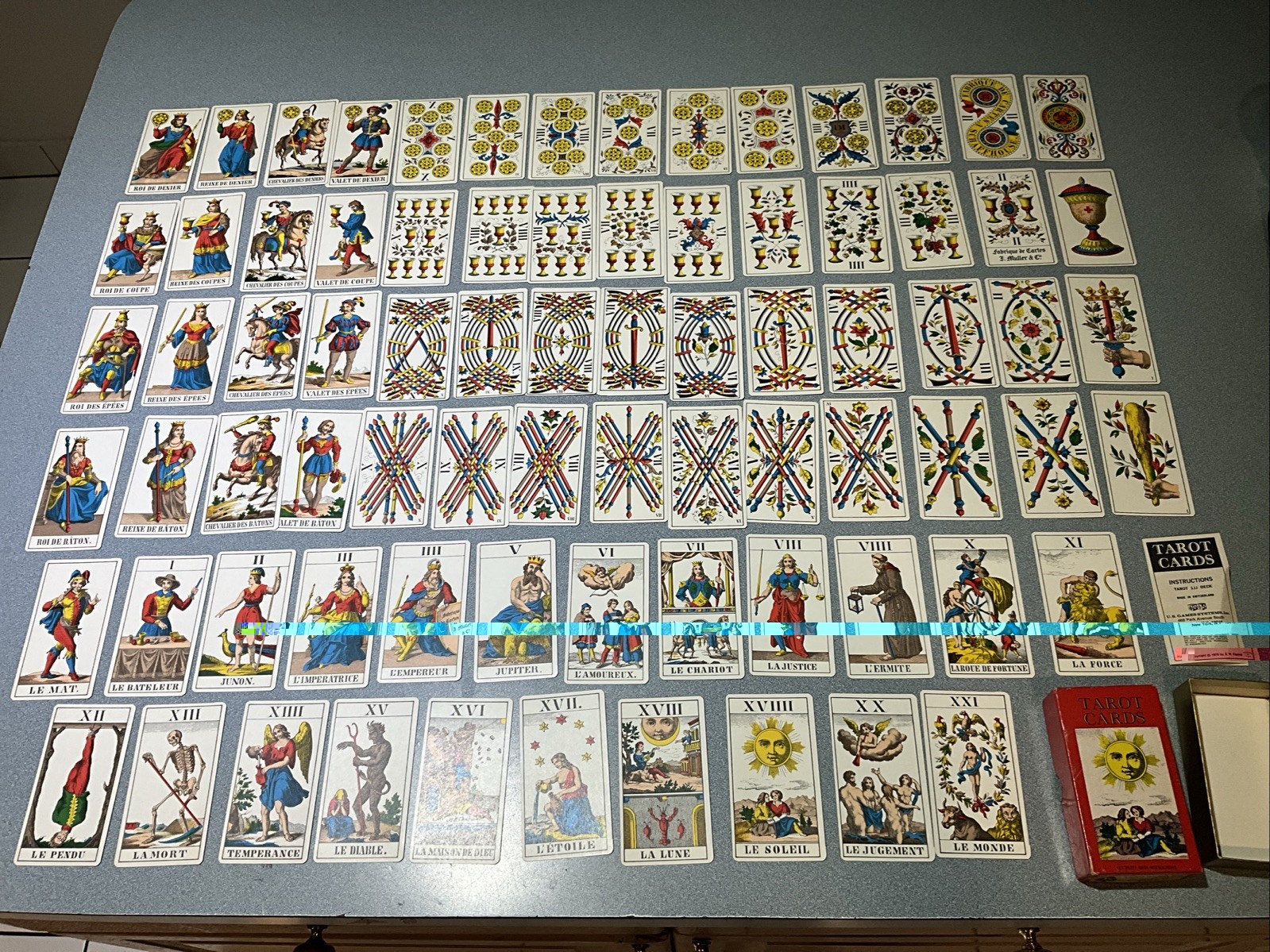 Vintage Tarot Cards 1JJ Deck 1970 AG Muller Made in Switzerland Complete 78 Card