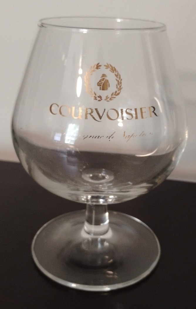 Courvoisier Le Cognac De Napoleon Gold Logo Snifter Glass