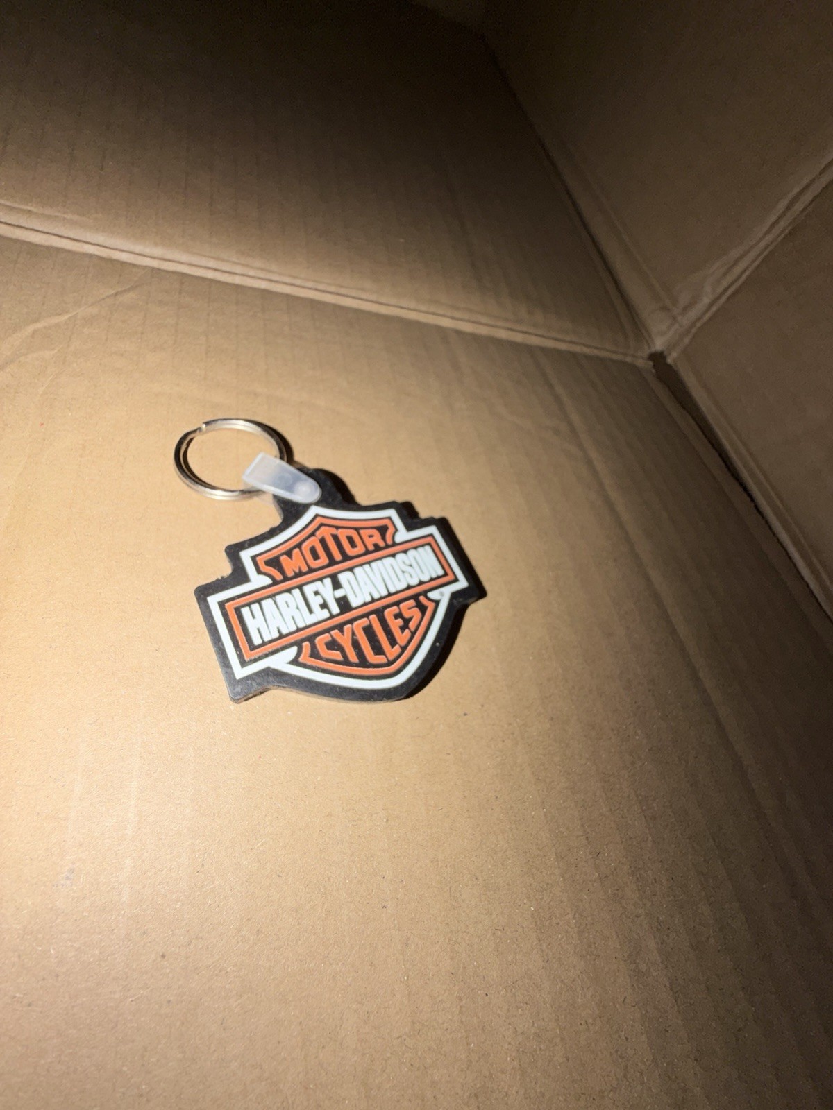 Harley Davidson Motorcycle Rubber Key Ring Keychain Laugermans York, Pa