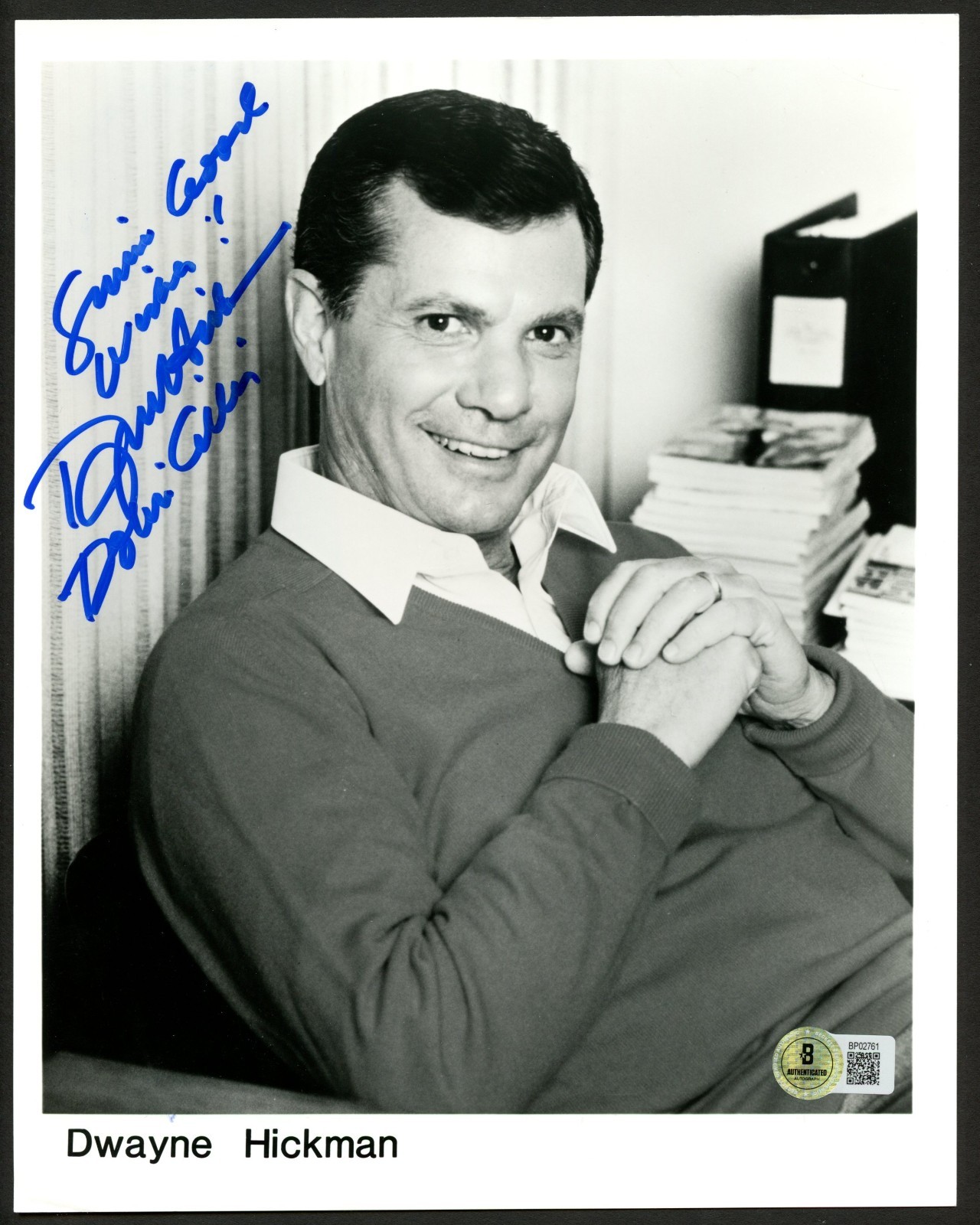 Dwayne Hickman signed autograph 8x10 Photo Actor CBS BAS Stickered Dwayne Hickman signed autograph 8x10 Photo Actor CBS BAS Stickered