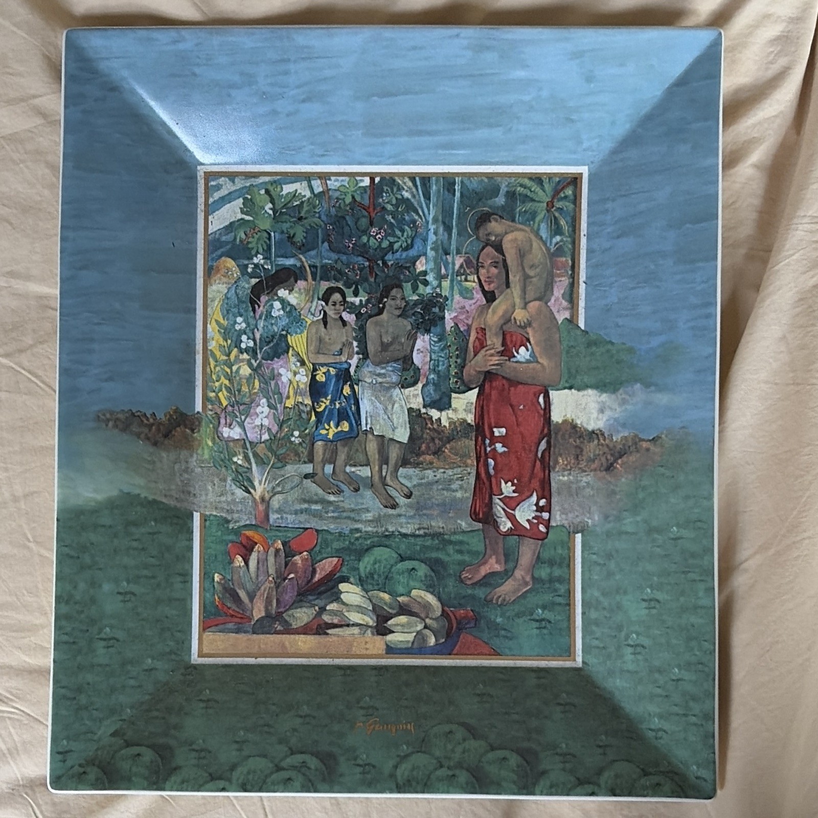 Paul Gauguin Ceramic plate Scene with Men & Women, Medium