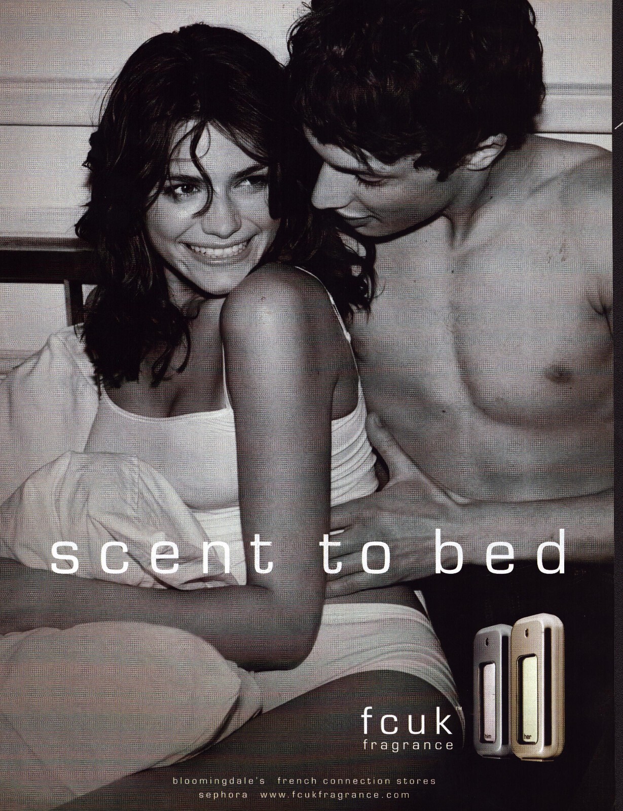 2003 FCUK Fragrance Print Ad Wall Art Scent to Bed
