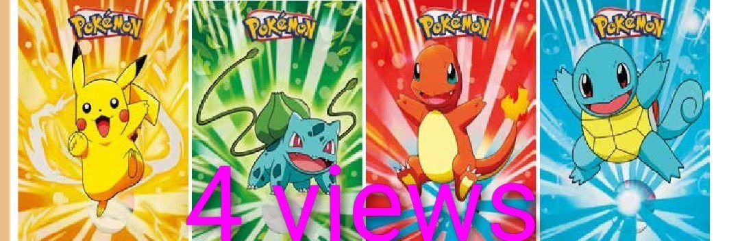 Pokémon-Pikachu,Bulbasaur,Charmandr-3D Poster 3DLenticular Effect-4 Images In 1
