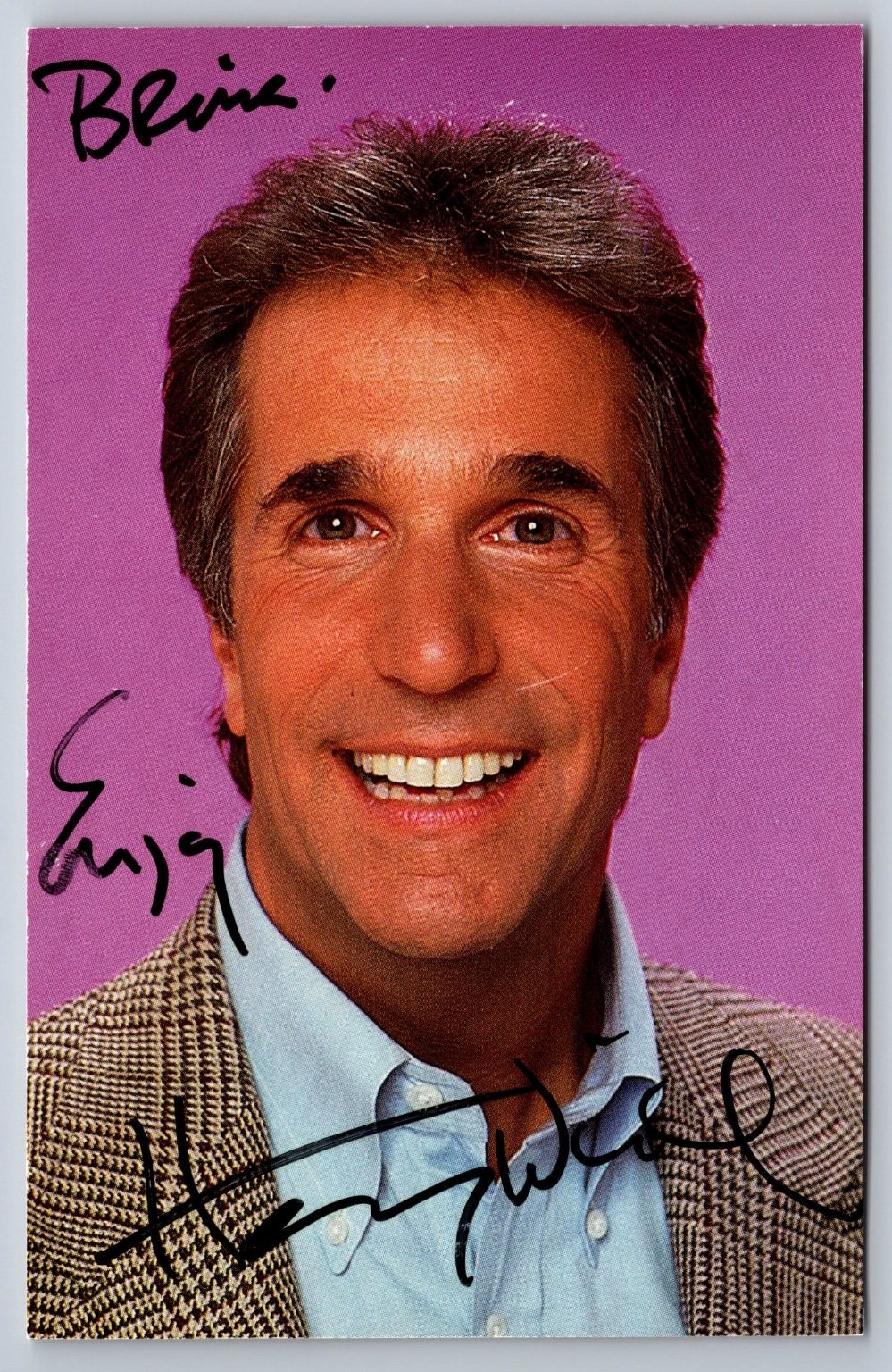 Henry Winkler Autograph Signed Photo with Personalized Message Henry Winkler Autograph Signed Photo with Personalized Message