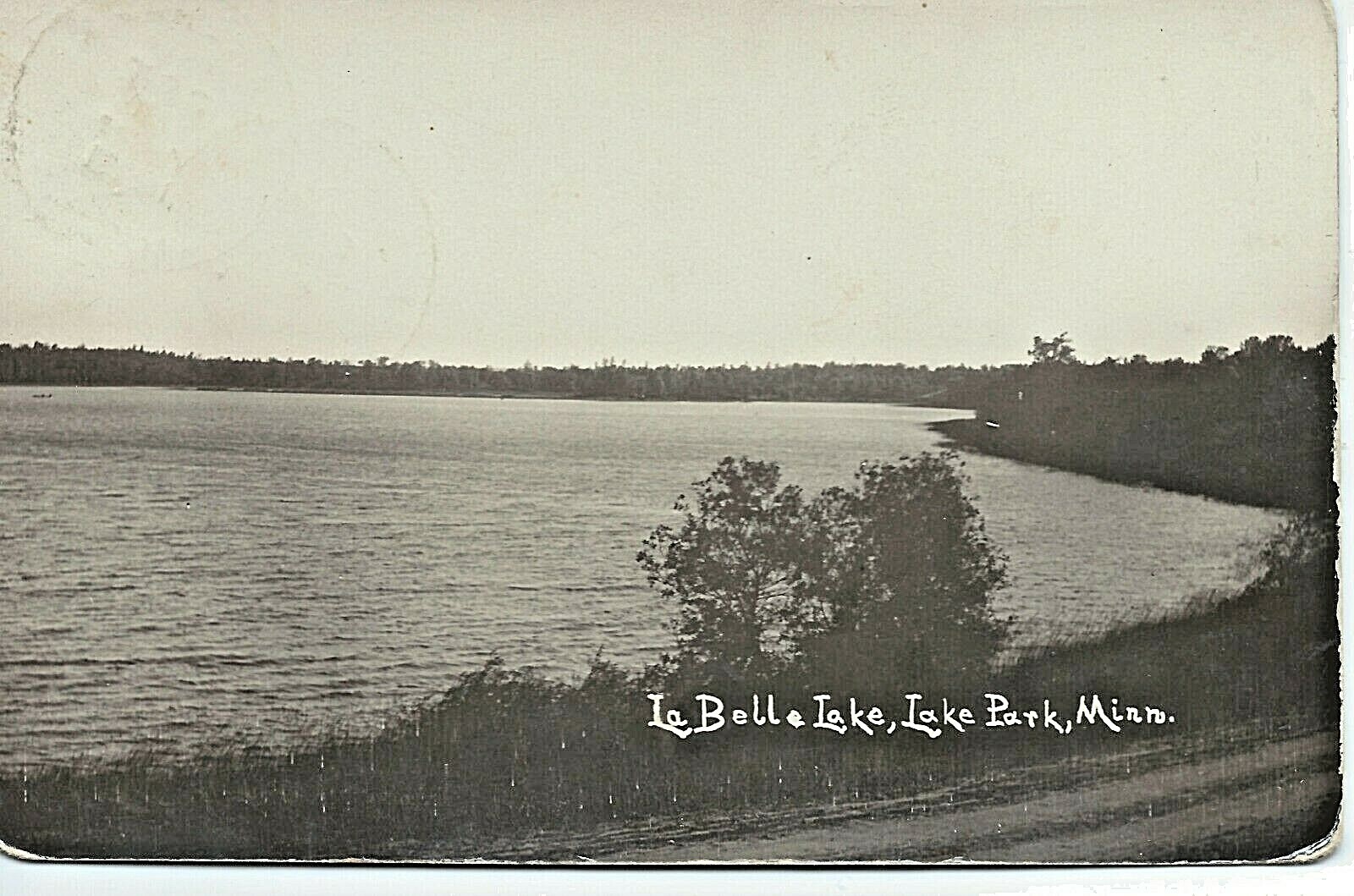 Antique 1913 KRUXO RPPC LaBelle Lake Lake Park Minnesota MN Postcard