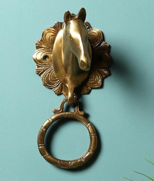 Brass Door Knocker Horse Head Design Handmade standard 7.5\'\'