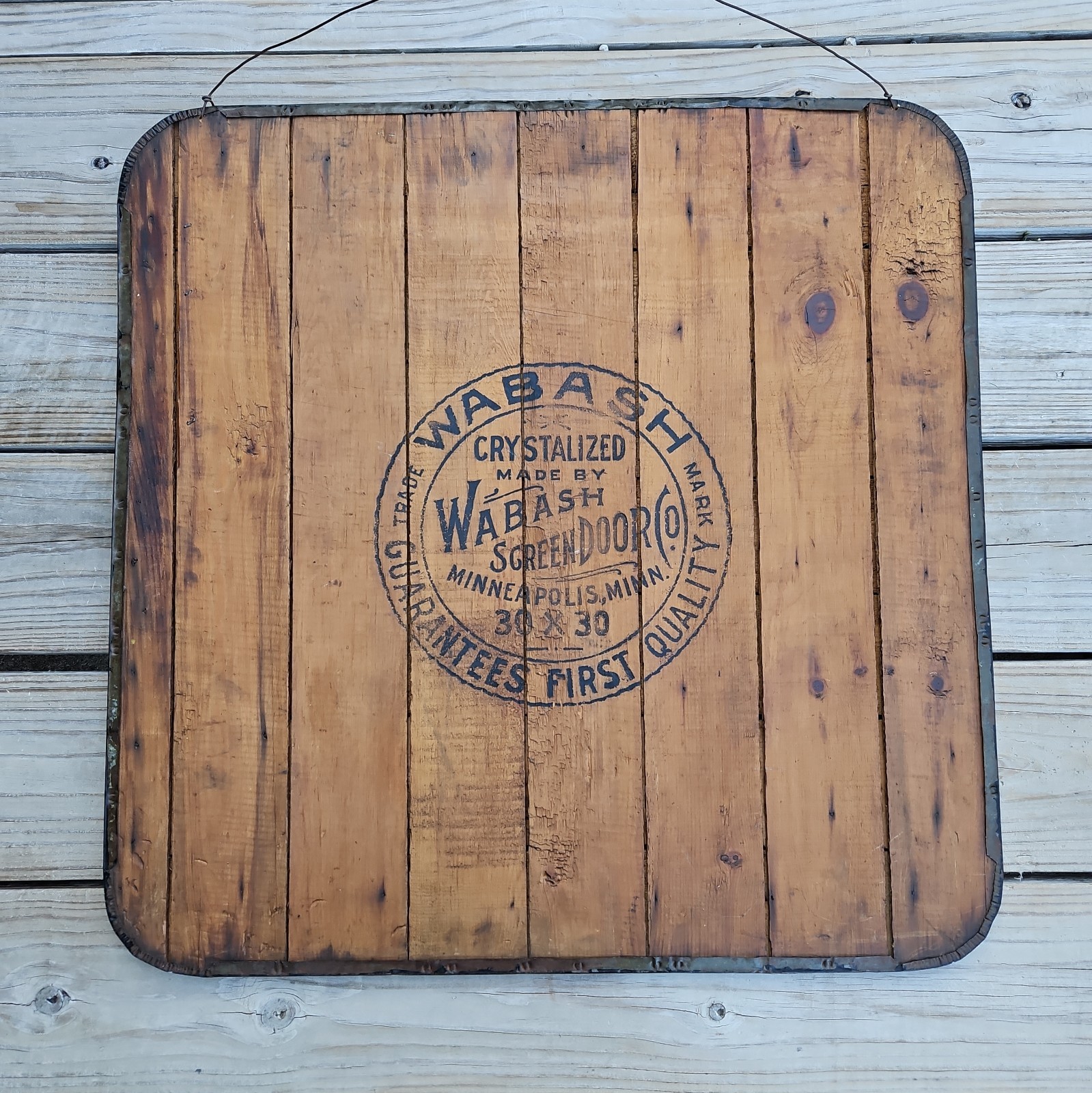 Antique Rare WABASH Stove Board by Wabash Screen Door Co 30 X 30 Original