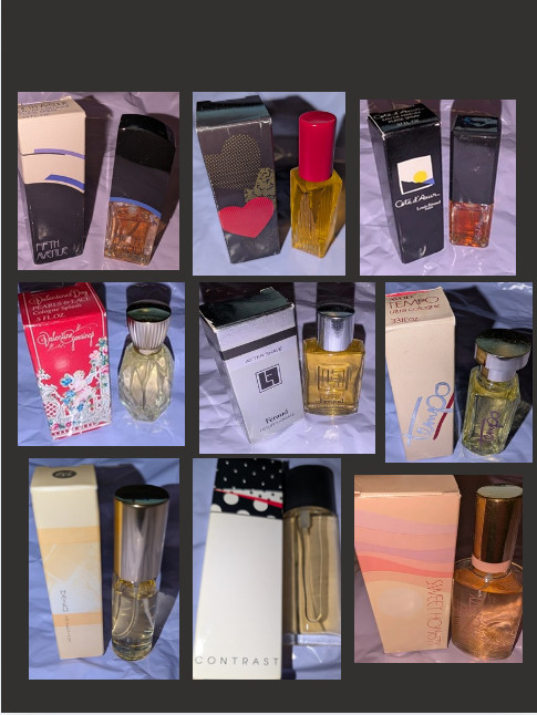 Vintage Lot Of 9 Avon Nostalgic Classic Scents Cologne Perfume Spray NOS - New