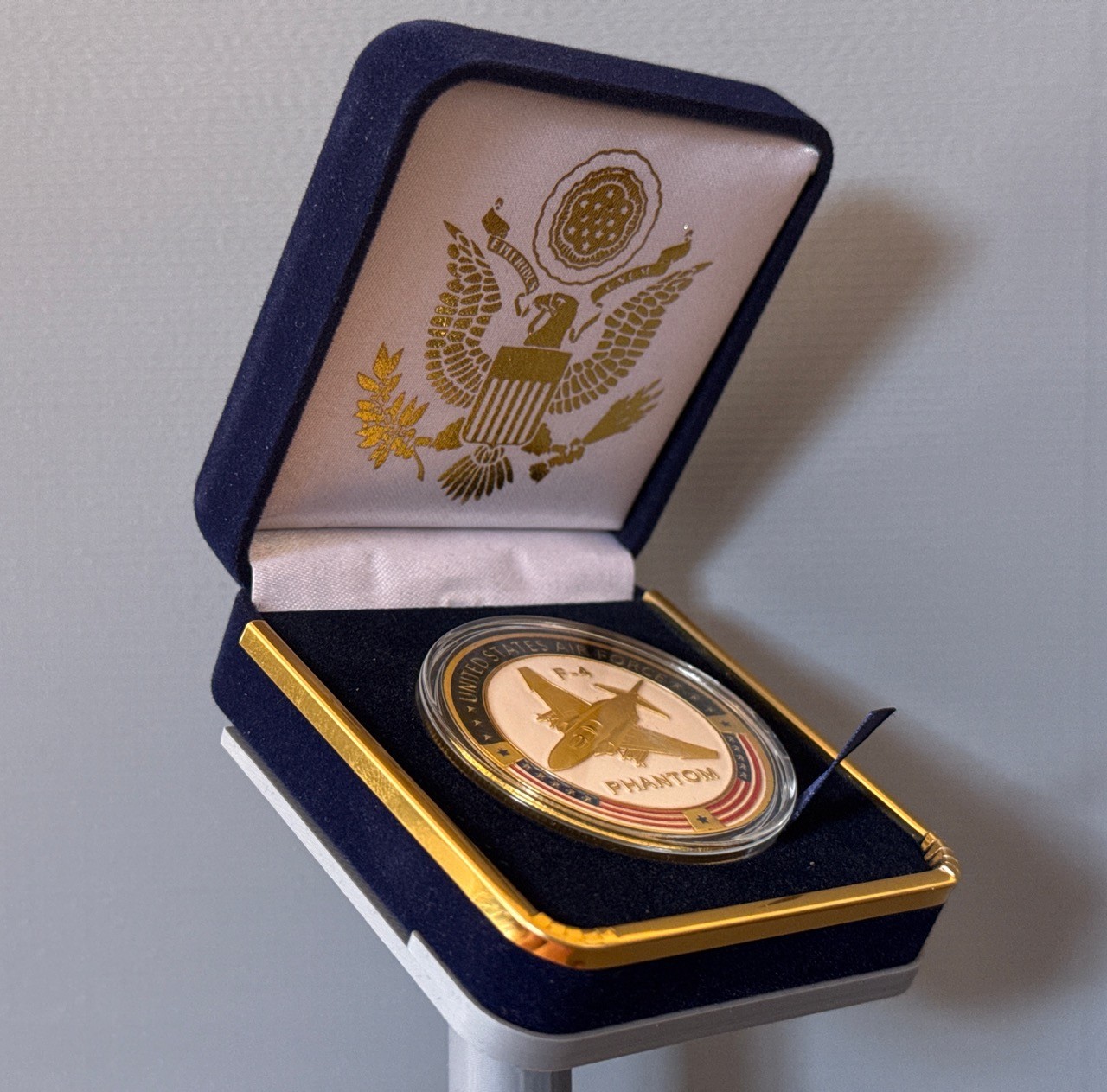 U.S. Air Force F-4 Phantom Challenge Coin in Velvet Case U.S. Air Force F-4 Phantom Challenge Coin in Velvet Case