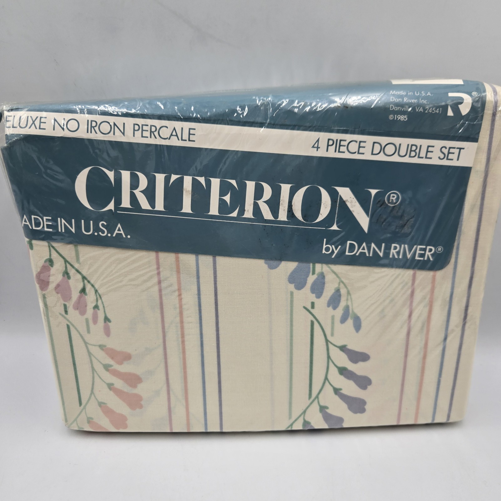 Vtg. Criterion by Dan River  4-Piece (Double) Bed Sheet Set Freesia NEW NOS