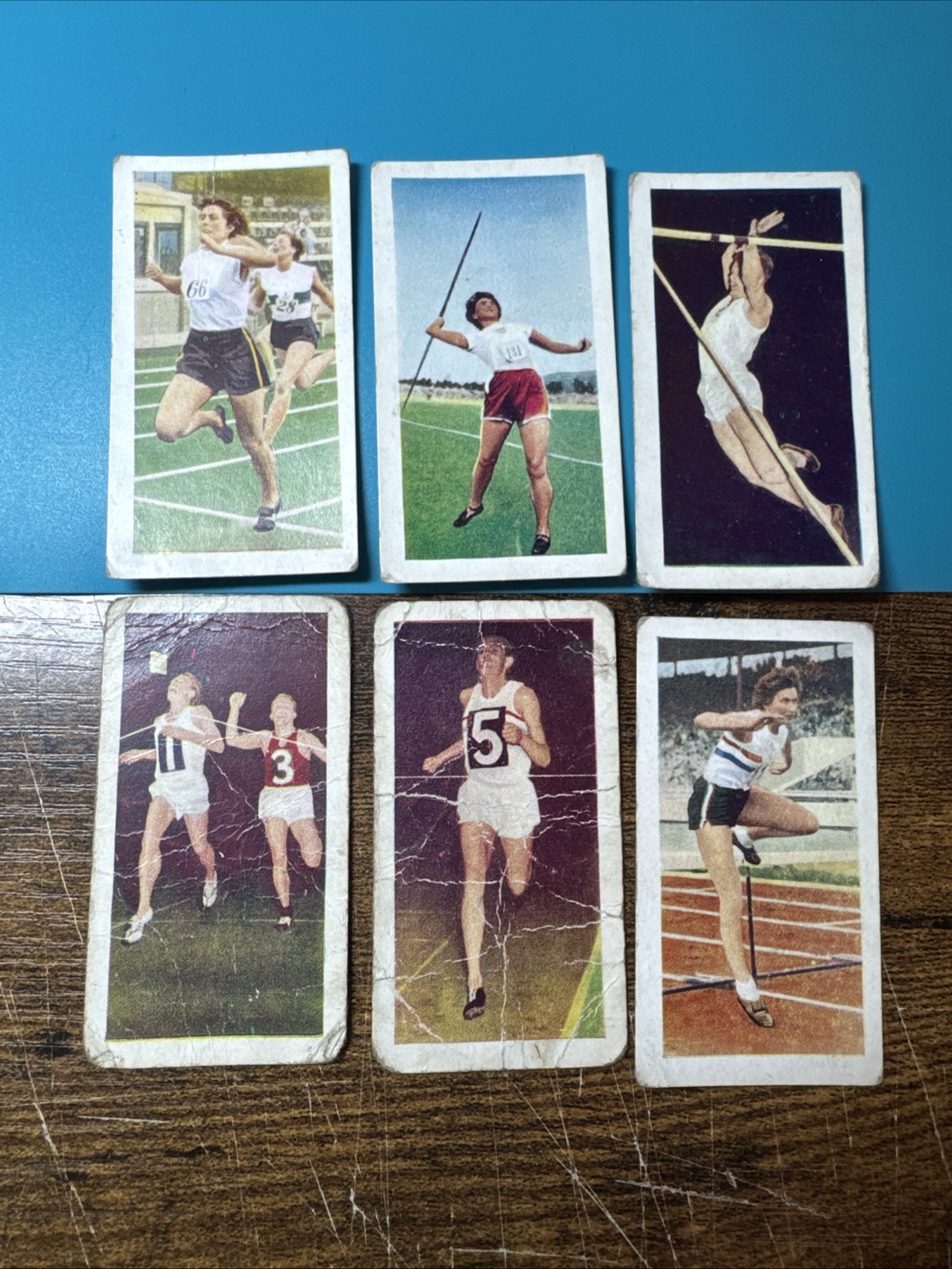 1955 abc minor british athlete Lot Or 6 Track & Field Athletes