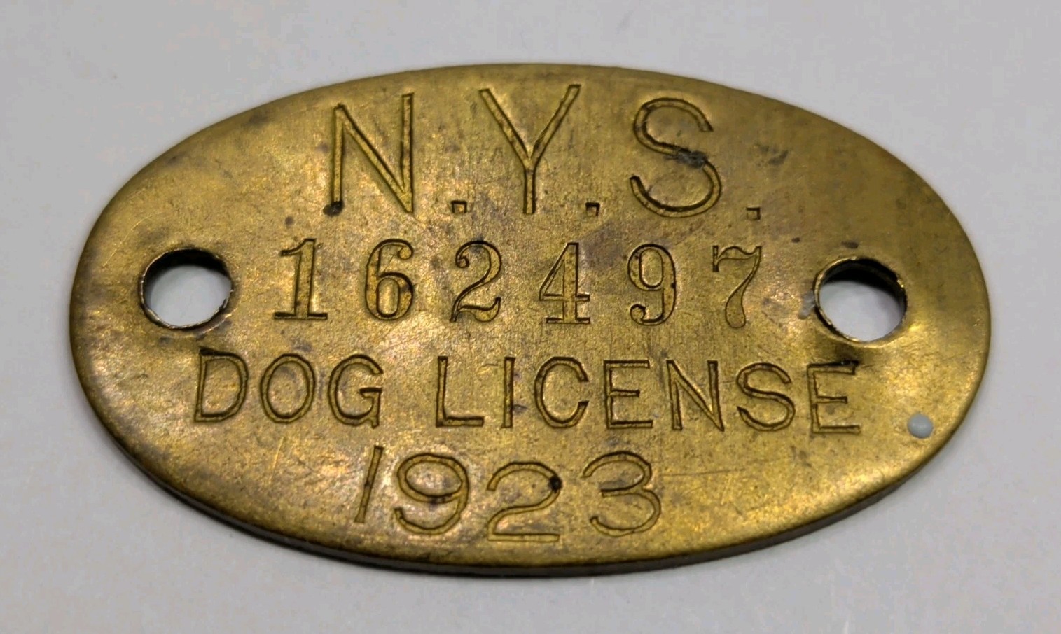 ✨ANTIQUE✨ New York State Brass 1925 Dog License Tag \