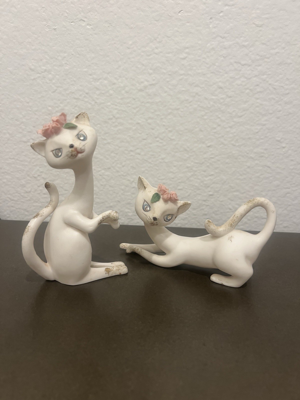 Vintage Lefton Porcelain Cat Figurines