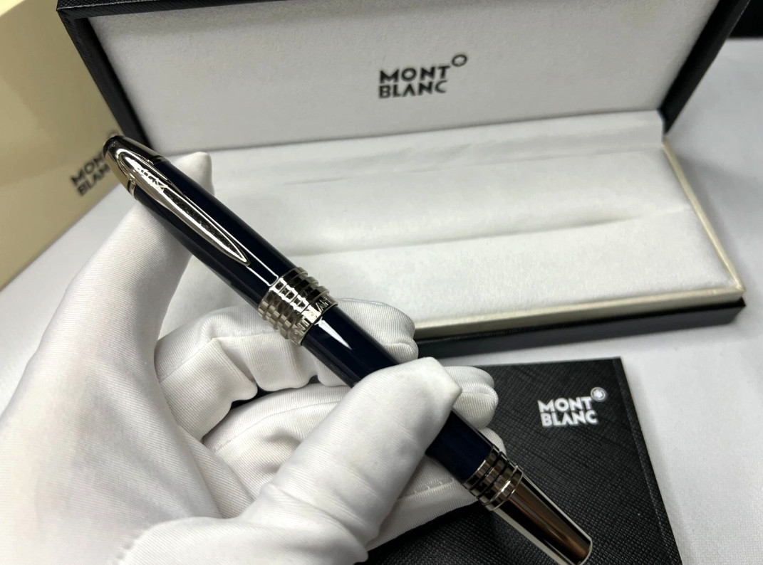 Montblanc JFK Great Characters Rollerball Pen Blue Resin Limited Edition New