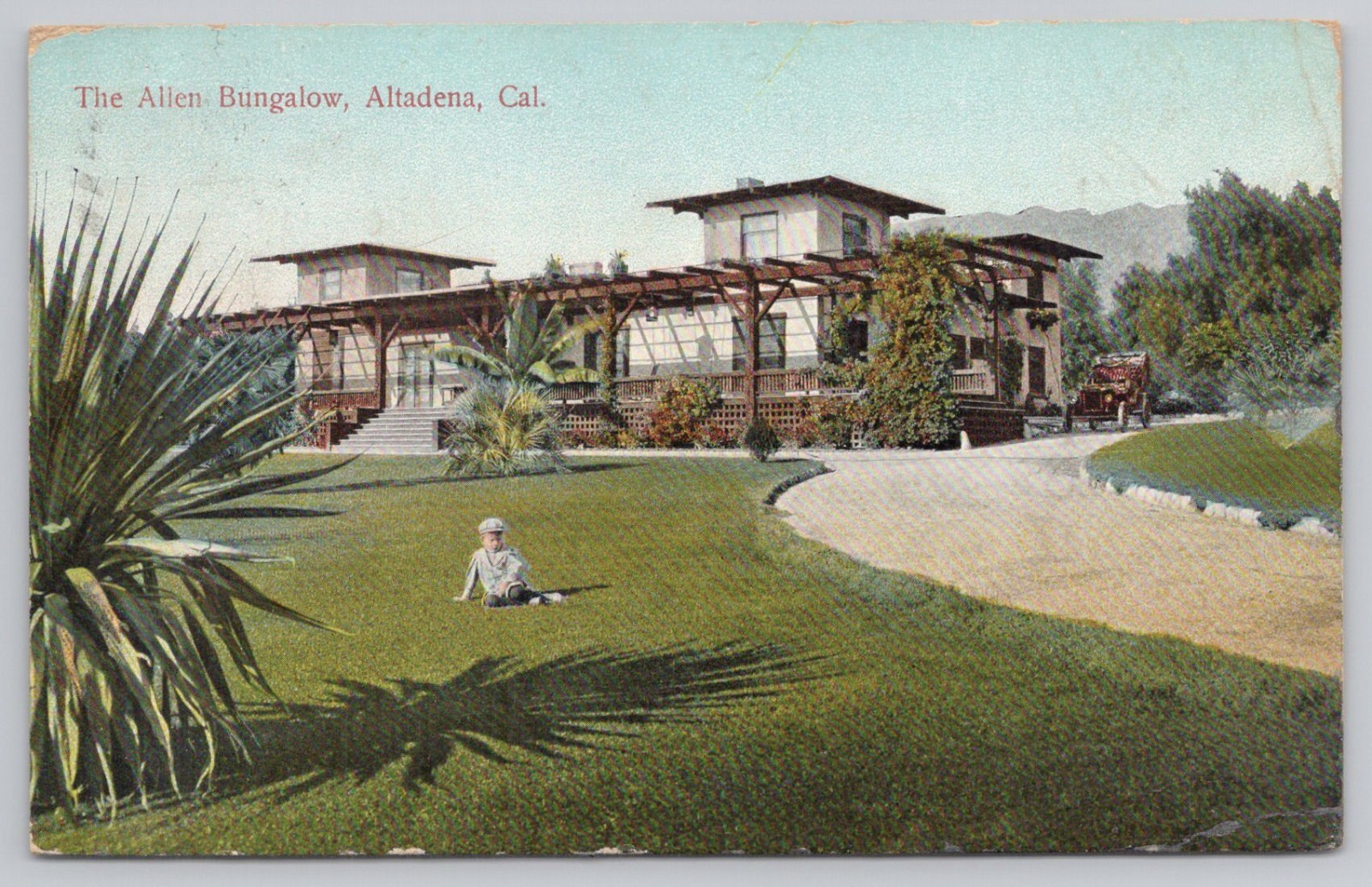 The Allen Bungalow, Altadena, California CA 1910 DB Postcard The Allen Bungalow, Altadena, California CA 1910 DB Postcard
