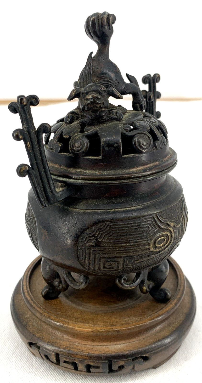 Asian Incense Burner Brass Copper Foo Dog 5 Asian Incense Burner Brass Copper Foo Dog 5