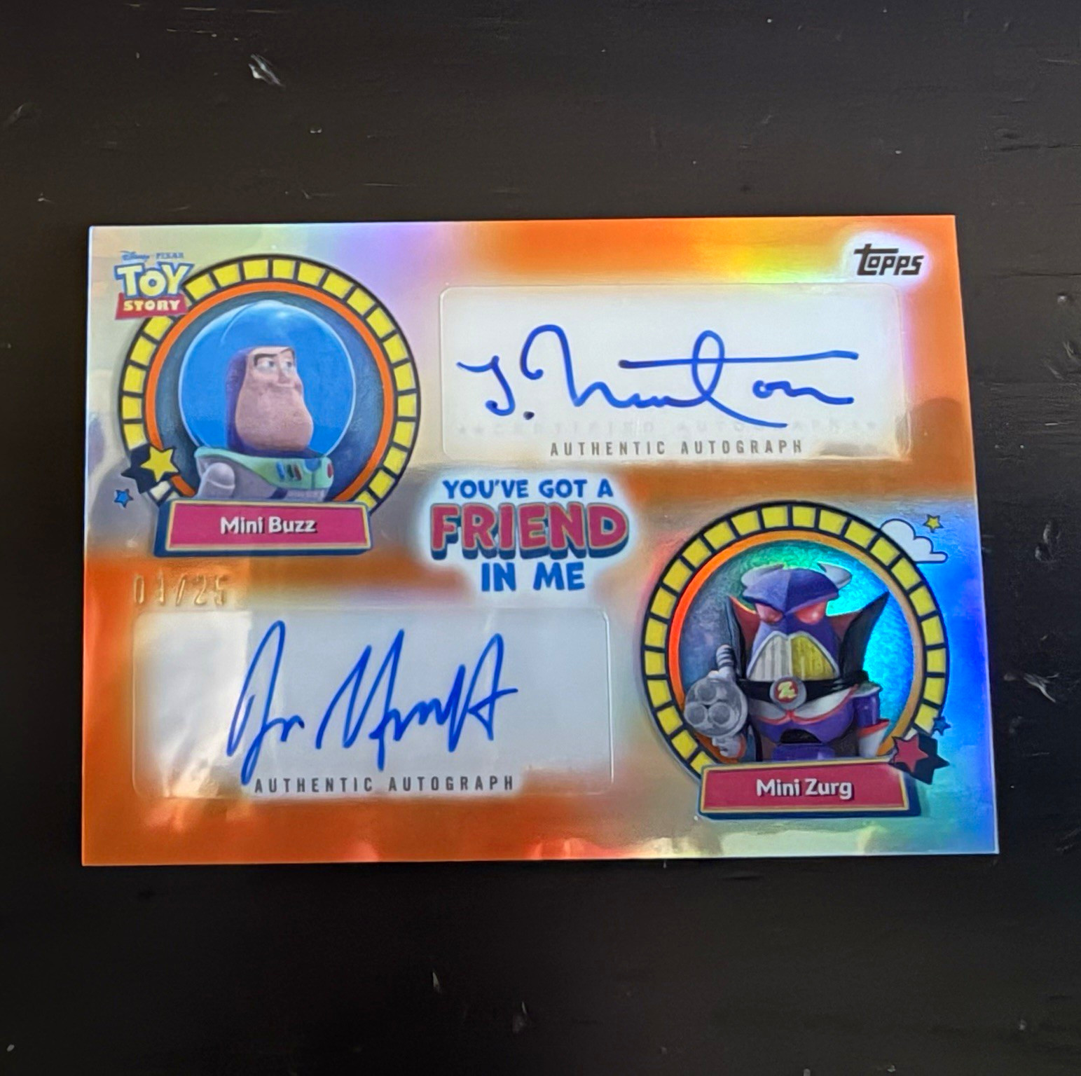 Topps 2025 30 Years Toy Story You've Got a Friend Dual Auto YGF-NH 01/25