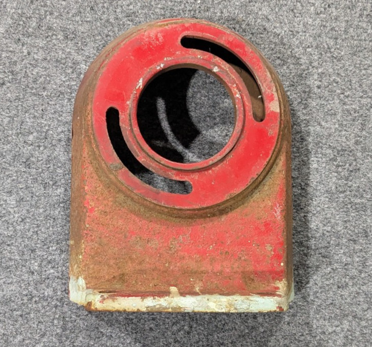 VTG Red Metal Cast Iron Eco Air Meter Original Heavy Wall Mount Gas Oil RARE