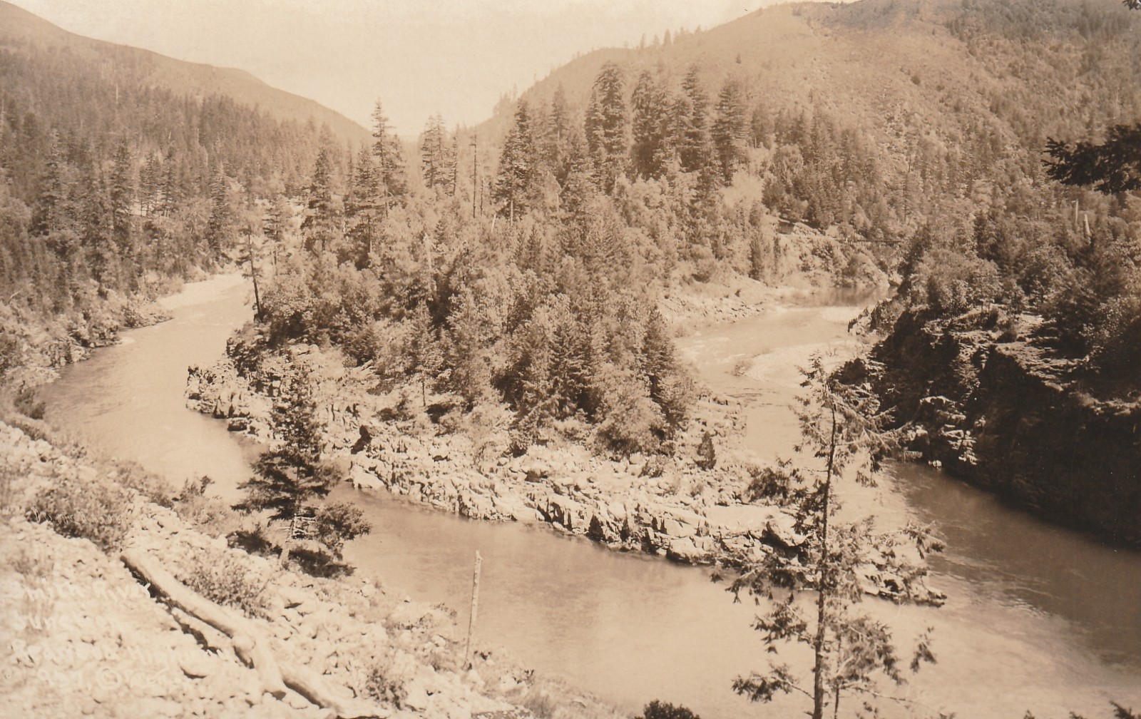 Vintage Postcard Photo  Smith River in Northern California