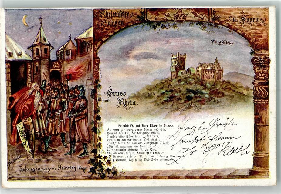 39621447 - 6530 Bingen signed J. Wewerka Capture Henry IV on castle 39621447 - 6530 Bingen signed J. Wewerka Capture Henry IV on castle