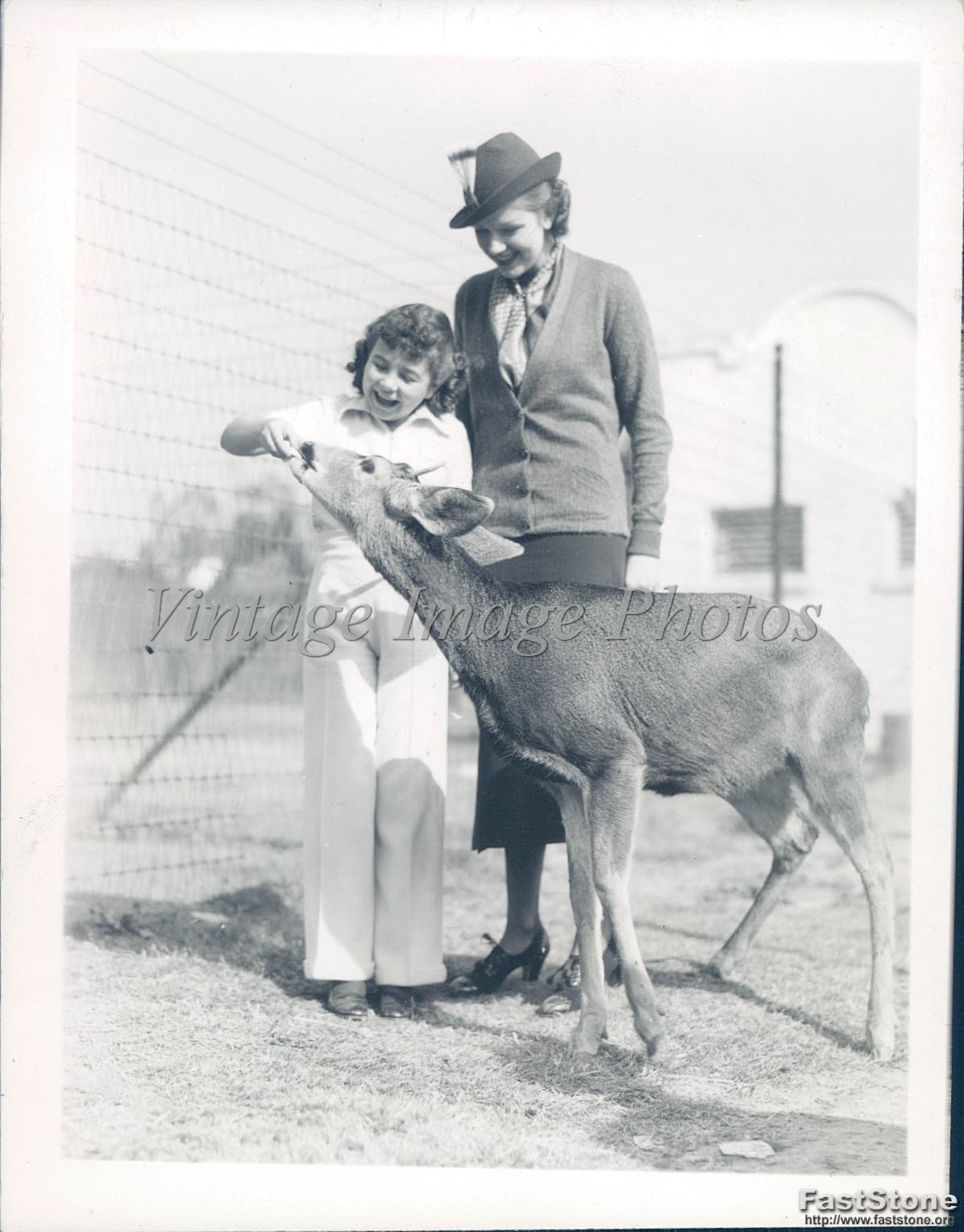 1935 Zoo Jane Withers Helen Wood Century Fox Film Scene 4X5 Vintage 4x5 Photo