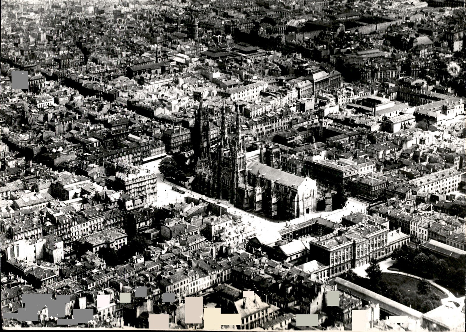 LD346 Original Int\'l News Photo ST ANDREW OF BORDEAUX CATHEDRAL FRANCE AERIAL