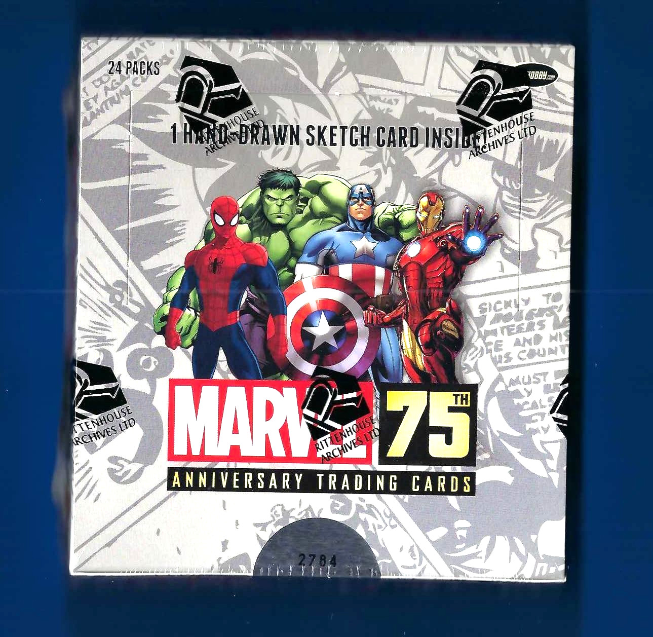 Marvel 75th Anniversary Factory Sealed Box 2014 Rittenhouse 24 packs 1 Sketch