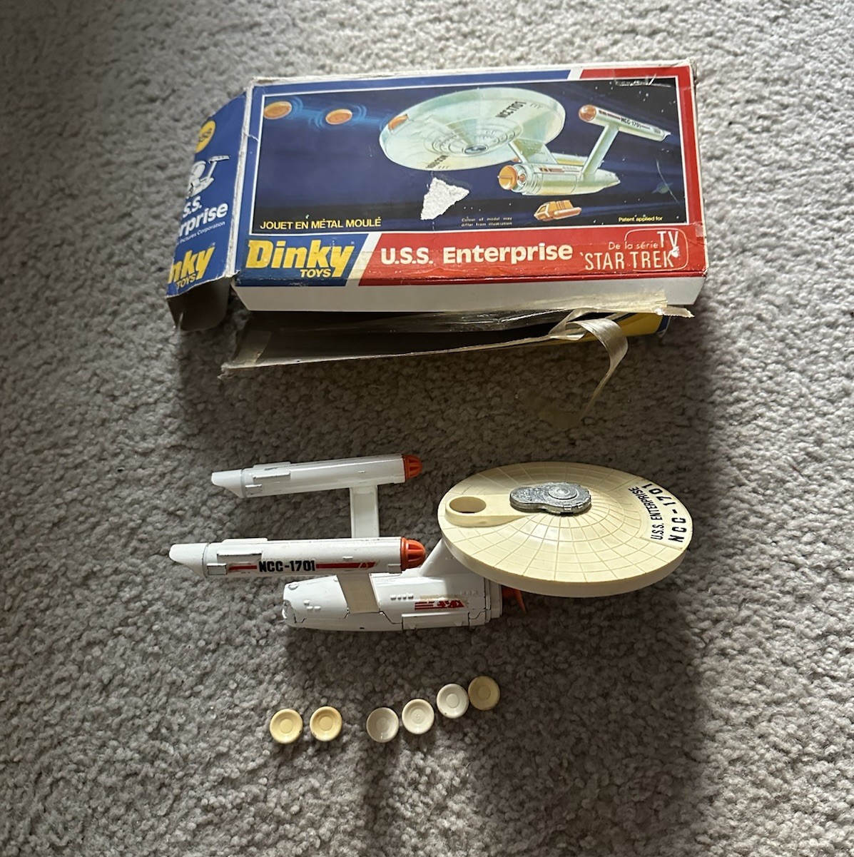 STAR TREK *1 DINKY TOYS 358 STAR TREK U.S.S. ENTERPRISE WITH BOX