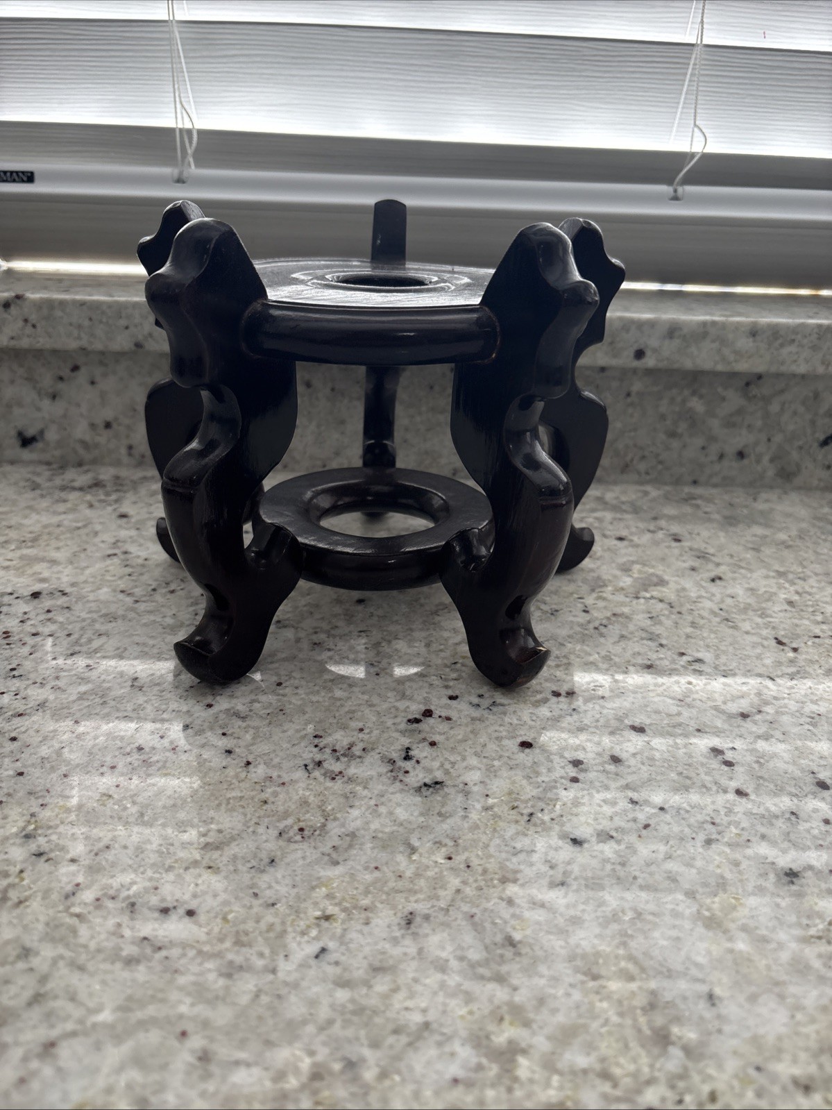 Vintage Oriental Round Display Stand for Statue, Vase or Bonsai Vintage Oriental Round Display Stand for Statue, Vase or Bonsai