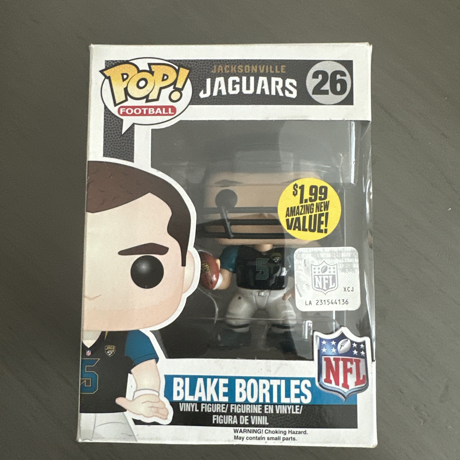 Funko Pop NFL Football Jacksonville Jaguars Blake Bortle #26 Sealed