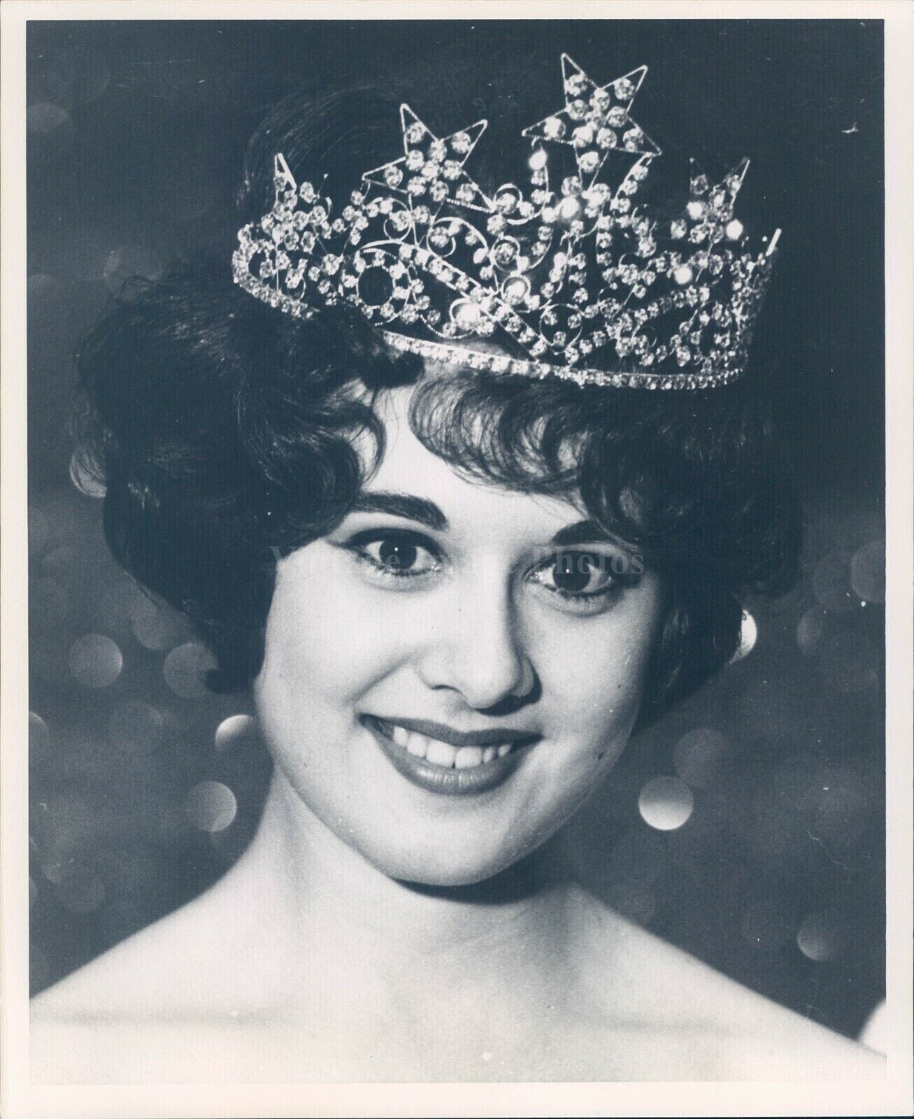 1963 Diane Frederick Miss Fiesta Beauty Pageant Crown Vintage Image Press Photo