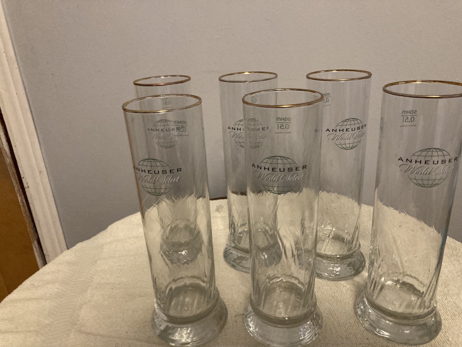 6 Budweiser Anheuser World Select Sahm Germany 9 1/2\