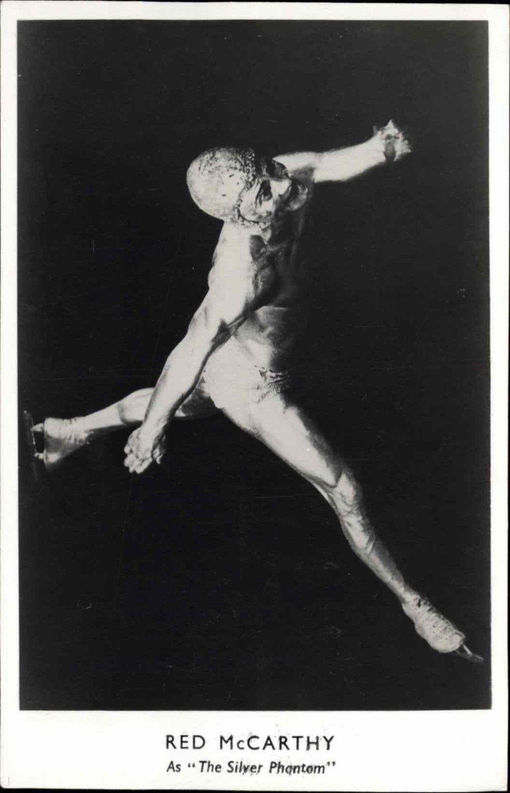 Ice Figure Skating Red McCarthy Silver Phantom Gay Interest c1930s RPPC Postcard