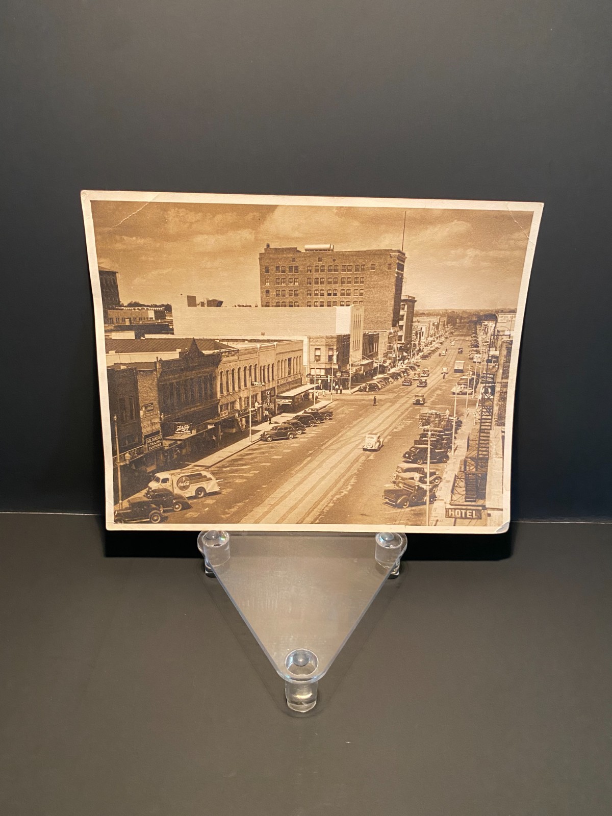Original 1940\'s Downtown Texarkana Broad Street Scene Photograph 8x10