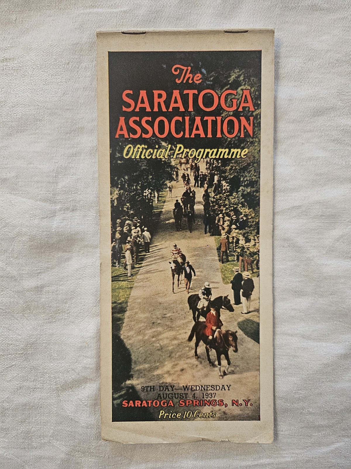 1937 Saratoga Race Track Program the Saranac Handicap