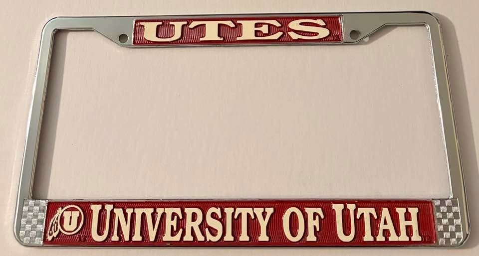 Vintage Univeristy of Utah Utes Booster License Plate Frame
