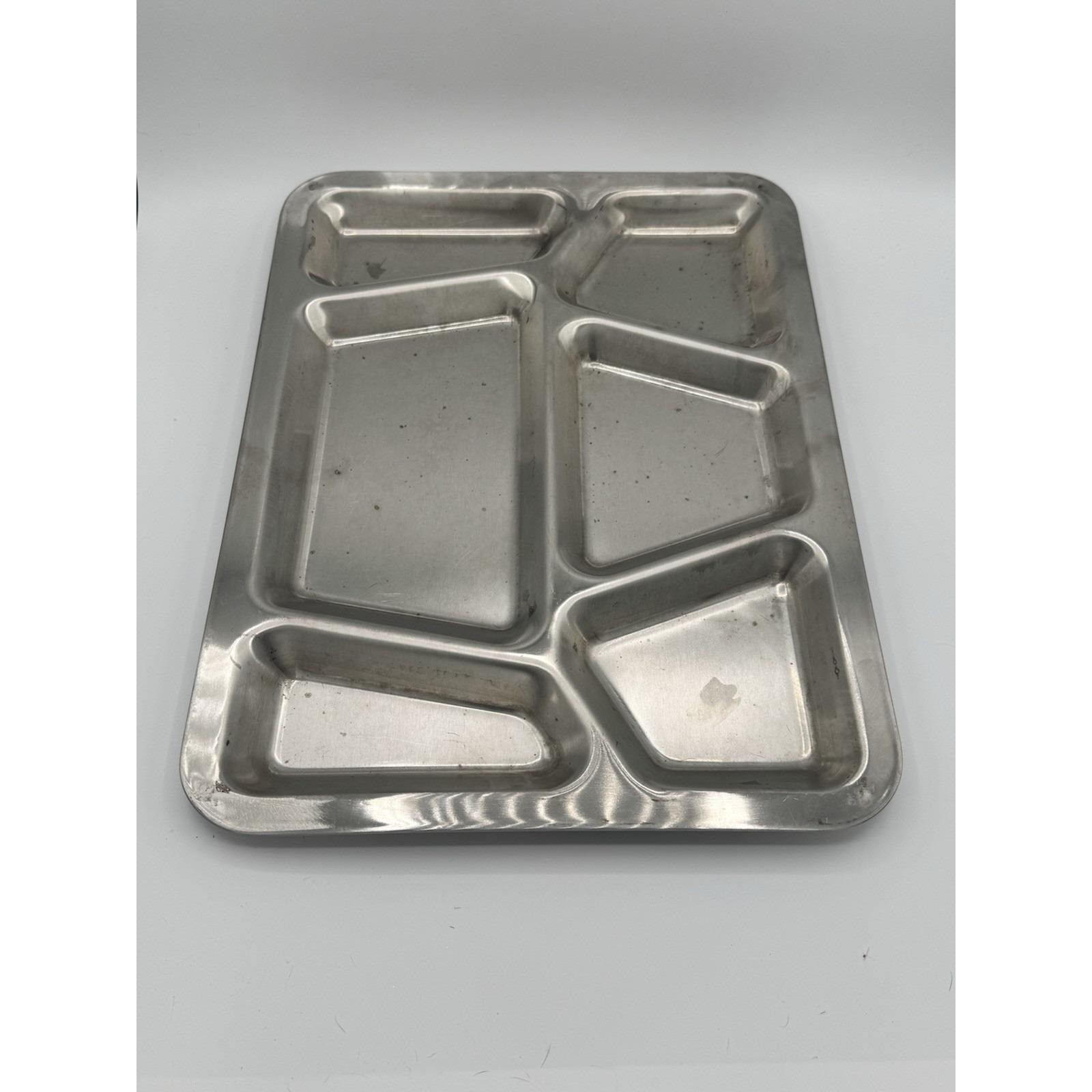 VINTAGE CARROLLTON MFG CO USN STAINLESS STEEL MILITARY MESS HALL TRAY