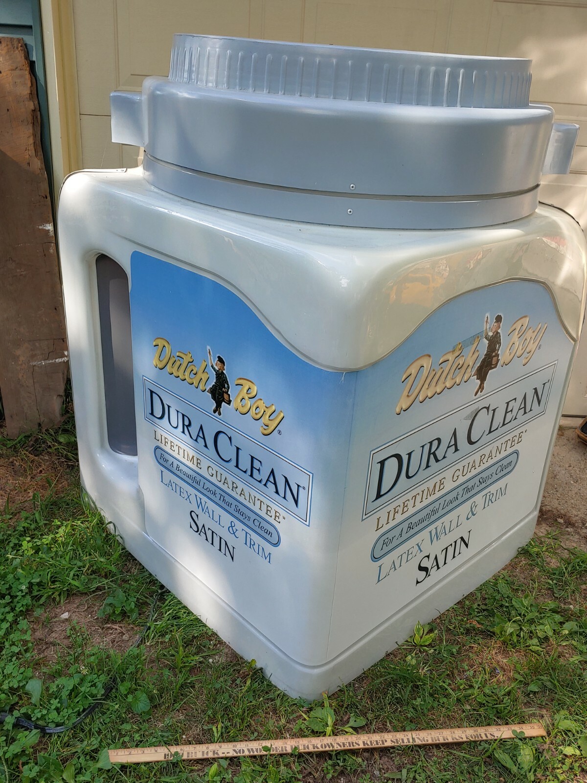 HUGE Dutch Boy Paint Can Bucket 4\' Sign Light Up Dura Clean Store-Front VTG