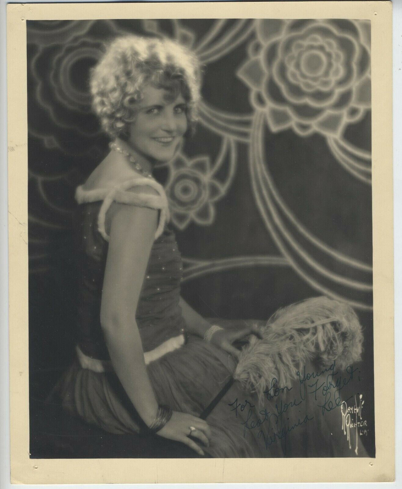 CHILD ACTRESS VIRGINIA LEE AUTOGRAPH PHOTO VINTAGE SIGNED FANTASTIC 1920\'S
