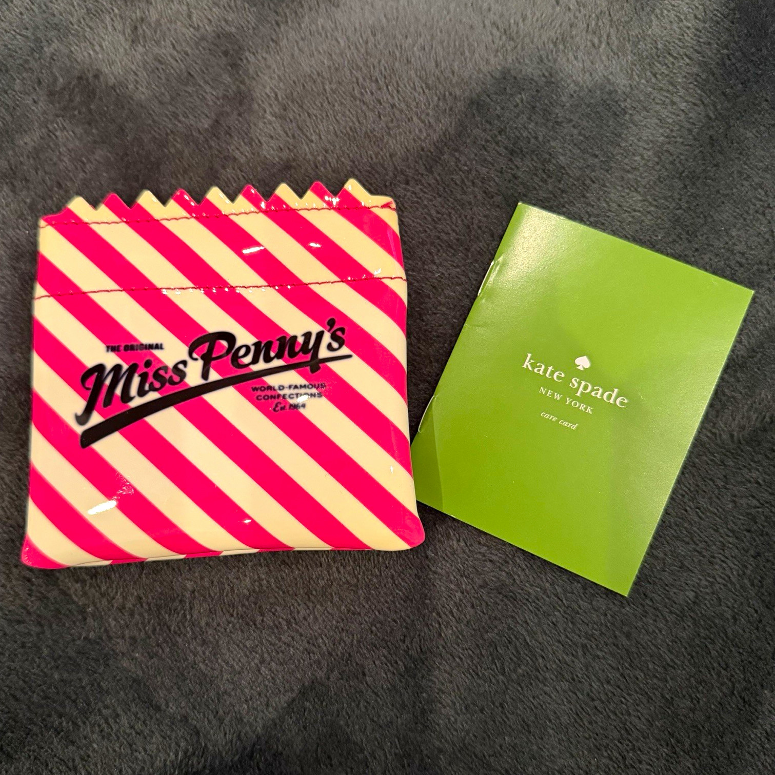 Kate Spade new york Pink & White Striped Miss Penny\'s Small Coin Purse Kate Spade new york Pink & White Striped Miss Penny\'s Small Coin Purse