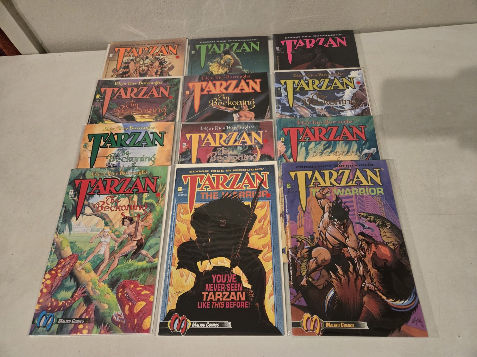 Vintage Malibu Comics Tarzan Comic Books Tarzan Warrior The Beckoning Lot Of 12