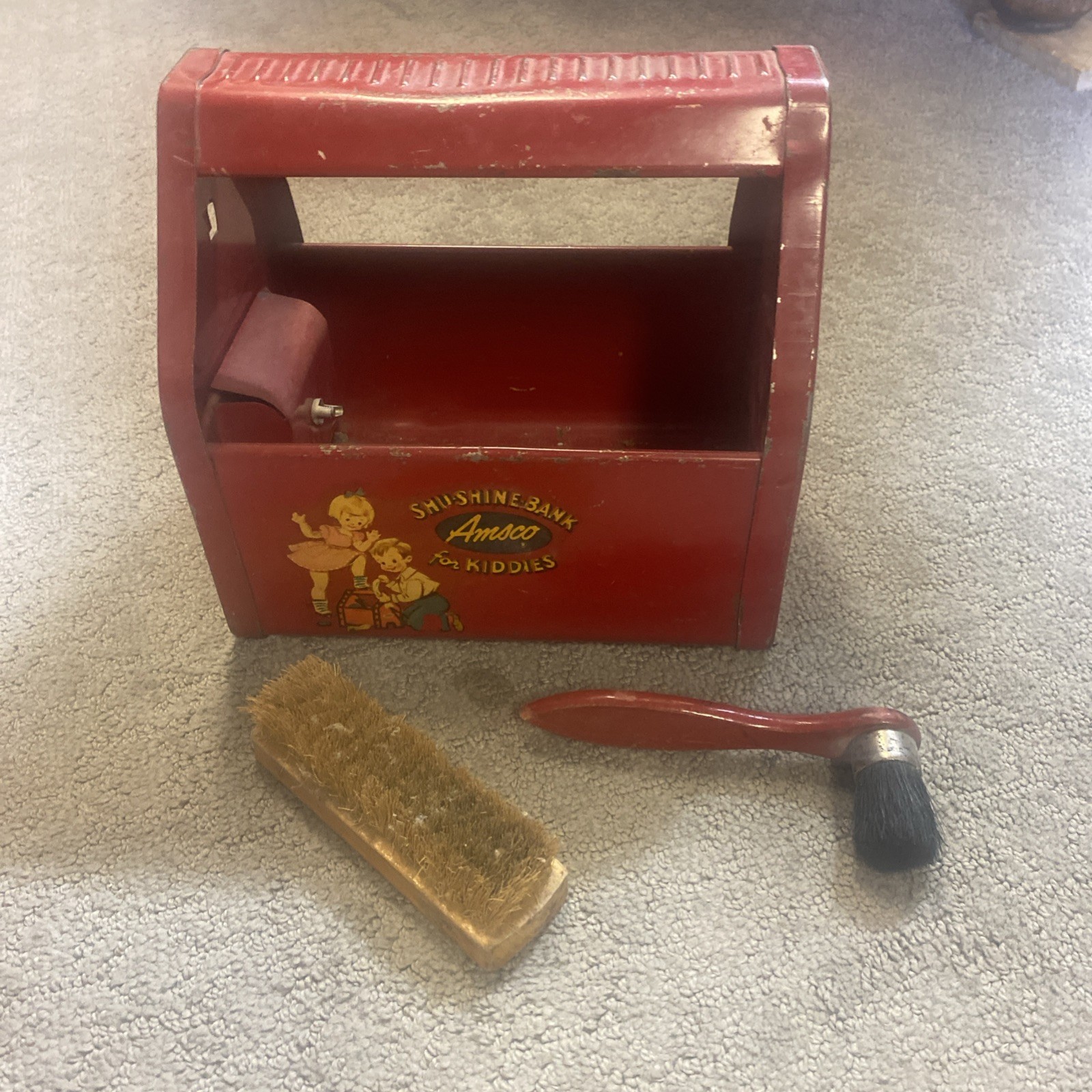 Vintage Amsco Tin Shu-Shine Bank #S