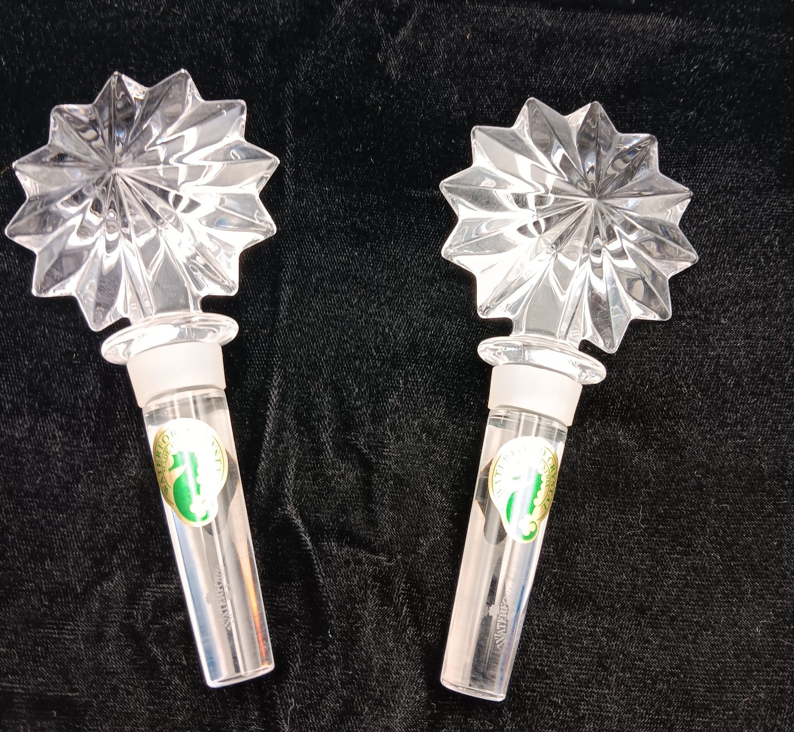 WATERFORD CRYSTAL STAR OF ERIN BOTTLE STOPPERS NEW WITH OUT BOX