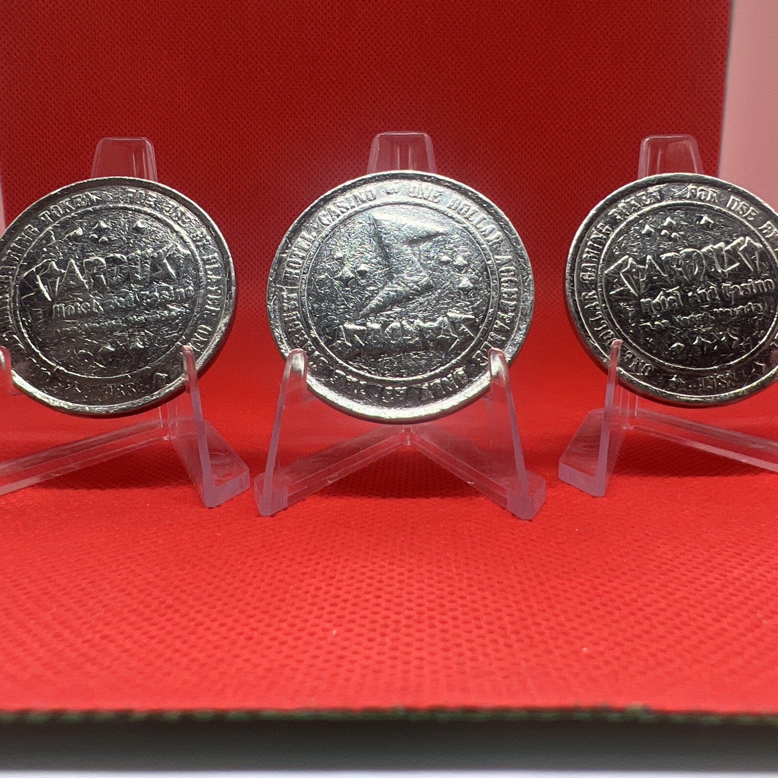 (3) Vintage 1988 STARDUST Hotel $1 Coin Casino Gambling Slot Token Las Vegas, 